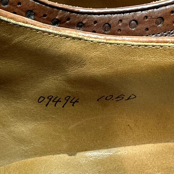 VERY GOOD J. Crew x Grant Stone Ludlow Wing Tip Longwing Derby Brogue Brown 10.5 main image 5